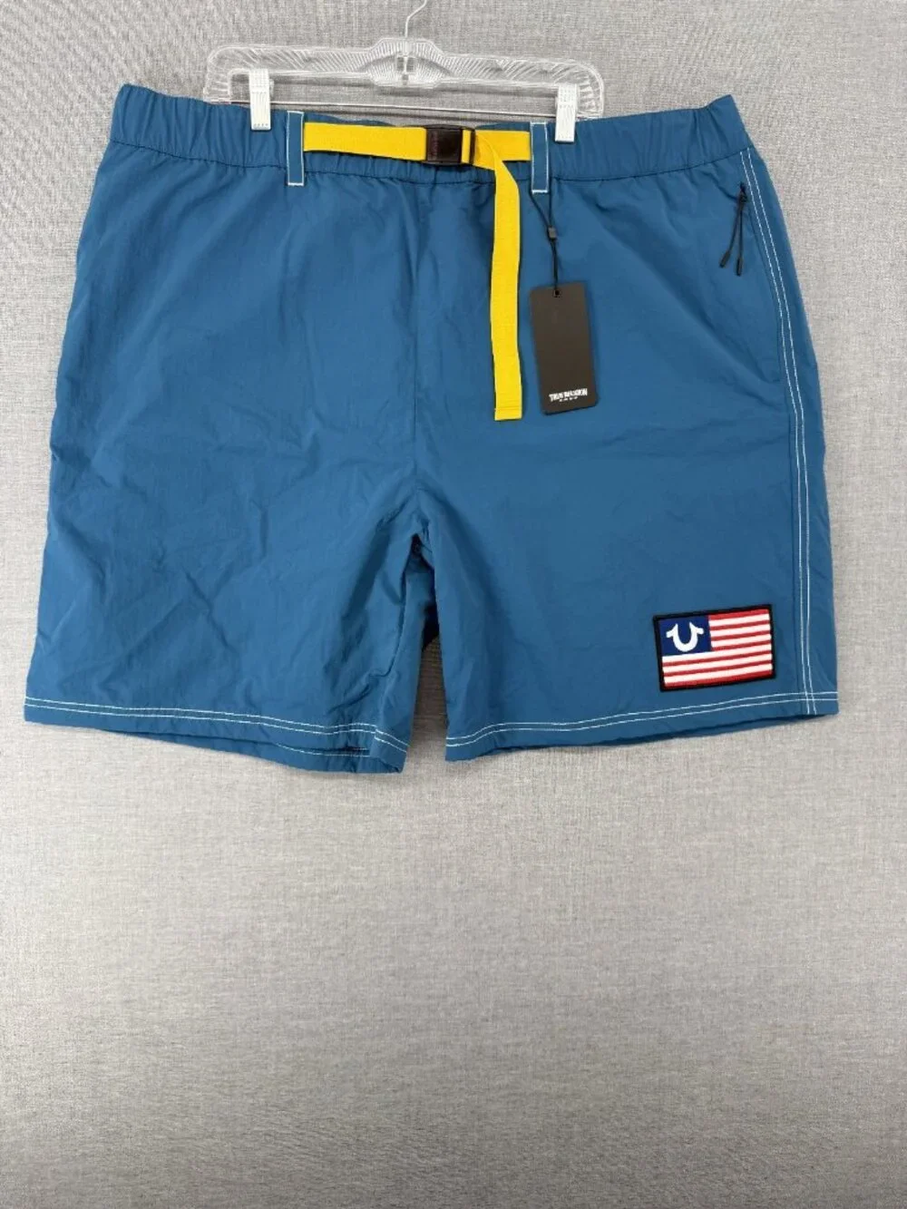 True Religion Belted Baggy Nylon Pants Shorts Mens 3XL 8